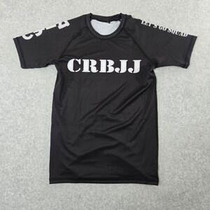 Brazilian Jiu Jitsu Rashguard Adult Mens Large Short Sleeve MMA BJJ  Black Shirt